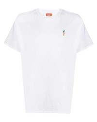T-shirt à col rond blanc Carrots