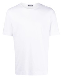 T-shirt à col rond blanc Cenere Gb