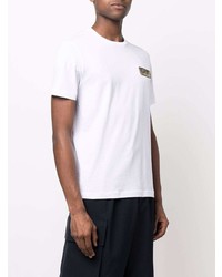 T-shirt à col rond blanc Ea7 Emporio Armani