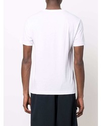 T-shirt à col rond blanc Ea7 Emporio Armani