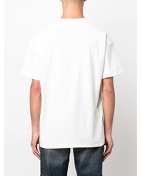 T-shirt à col rond blanc Flaneur Homme