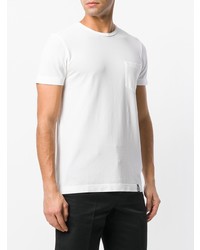 T-shirt à col rond blanc Drumohr