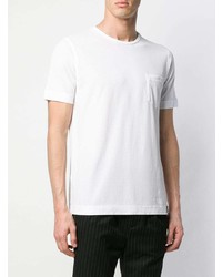 T-shirt à col rond blanc Drumohr