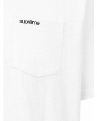 T-shirt à col rond blanc Supreme