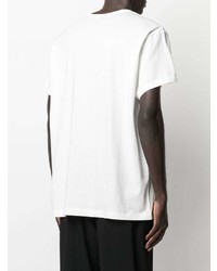 T-shirt à col rond blanc Yohji Yamamoto