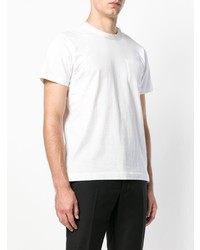 T-shirt à col rond blanc Sacai