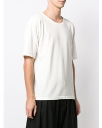 T-shirt à col rond blanc Homme Plissé Issey Miyake