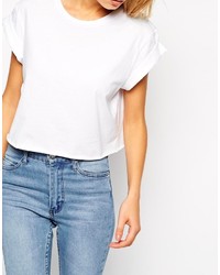 T-shirt à col rond blanc Asos