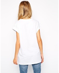 T-shirt à col rond blanc Asos