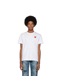 T-shirt à col rond blanc Comme Des Garcons Play