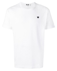 T-shirt à col rond blanc Comme Des Garcons Play