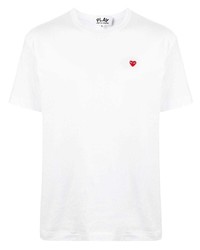 T-shirt à col rond blanc Comme Des Garcons Play