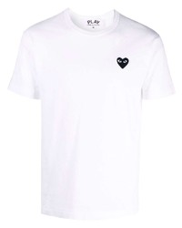 T-shirt à col rond blanc Comme Des Garcons Play