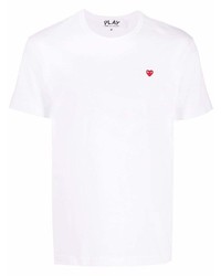 T-shirt à col rond blanc Comme Des Garcons Play