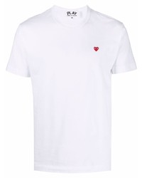 T-shirt à col rond blanc Comme Des Garcons Play