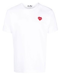 T-shirt à col rond blanc Comme Des Garcons Play