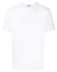 T-shirt à col rond blanc Comme Des Garcons Play