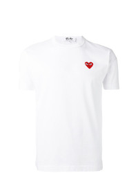 T-shirt à col rond blanc Comme Des Garcons Play