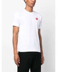 T-shirt à col rond blanc Comme Des Garcons Play