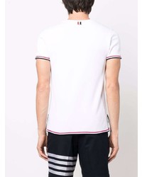 T-shirt à col rond blanc Thom Browne