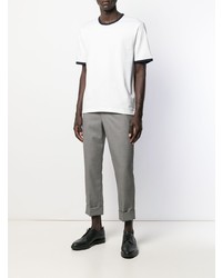 T-shirt à col rond blanc Thom Browne