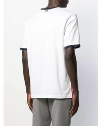 T-shirt à col rond blanc Thom Browne