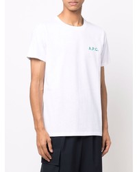 T-shirt à col rond blanc A.P.C.