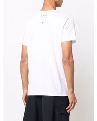 T-shirt à col rond blanc A.P.C.