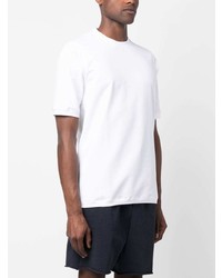 T-shirt à col rond blanc Kiton