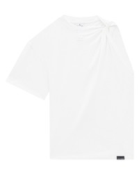 T-shirt à col rond blanc Courrèges