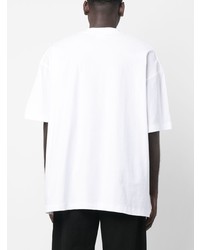 T-shirt à col rond blanc Vetements