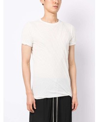 T-shirt à col rond blanc Rick Owens