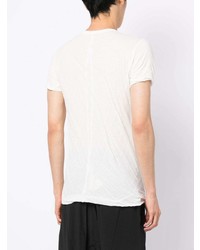 T-shirt à col rond blanc Rick Owens