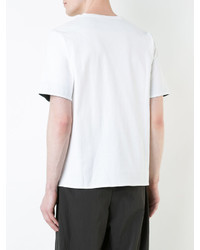 T-shirt à col rond blanc Marni