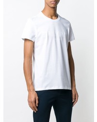 T-shirt à col rond blanc Balmain