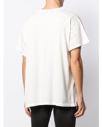 T-shirt à col rond blanc Amiri