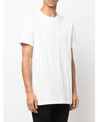 T-shirt à col rond blanc Rick Owens