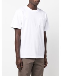 T-shirt à col rond blanc Sacai