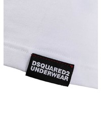 T-shirt à col rond blanc DSQUARED2