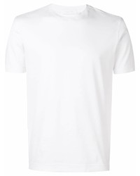 T-shirt à col rond blanc Cruciani