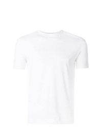 T-shirt à col rond blanc Cruciani