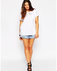 T-shirt à col rond blanc Asos