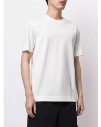 T-shirt à col rond blanc Emporio Armani