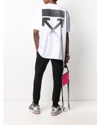 T-shirt à col rond blanc Off-White