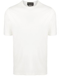 T-shirt à col rond blanc Dell'oglio
