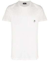 T-shirt à col rond blanc Diesel