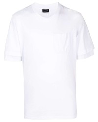 T-shirt à col rond blanc Diesel