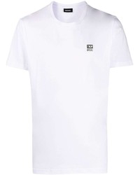 T-shirt à col rond blanc Diesel