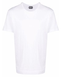 T-shirt à col rond blanc Diesel