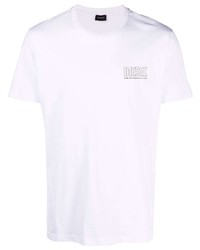 T-shirt à col rond blanc Diesel